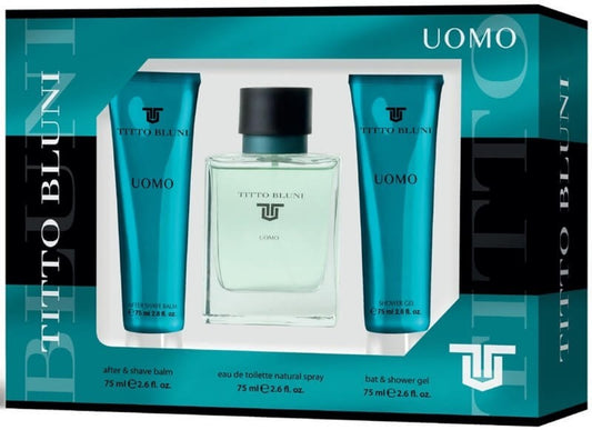 Titto Bluni Estuche Uomo Vapo 75 ml + Gel Baño 75 ml + After Shave Balm 75 ml