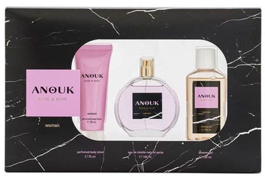 Anouk Estuche Rose & Noir Vapo 100 ml + Body Lotion 75 ml + Gel De Baño 75 ml