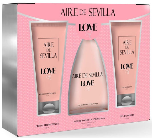Aire De Sevilla Estuche Love Vapo 150 ml + Crema Hidratante 150 ml + Gel De Ducha 150 ml