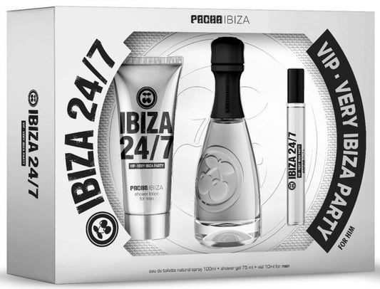 Pacha Estuche Ibiza 24/7 Vip Man Vapo 100 ml + Gel De Baño 75 ml + Vial 10 ml