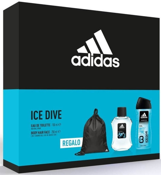 Adidas Estuche Ice Dive Man Vapo 100 ml + Gel De Baño 250 ml + Gymbag