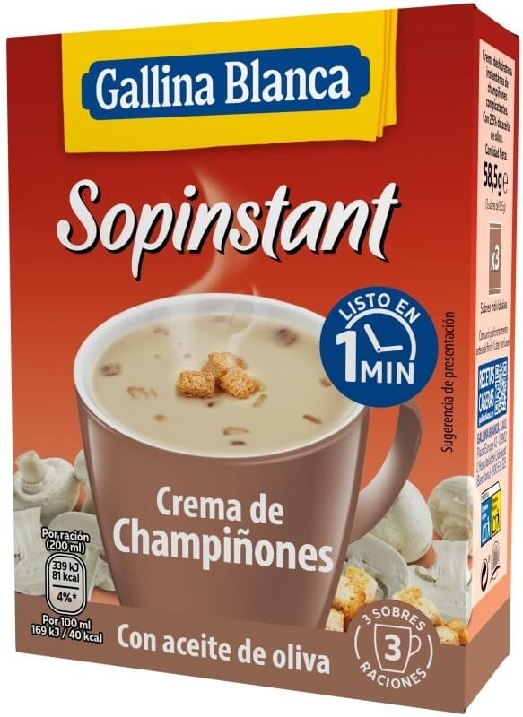 Sopinstant Crema de Champiñones (3 Sobres)