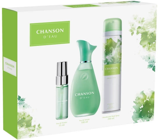 Chanson Estuche Chanson D'Eau Vapo 100 ml + Desodorante Spray 200 ml + Mini 15 ml