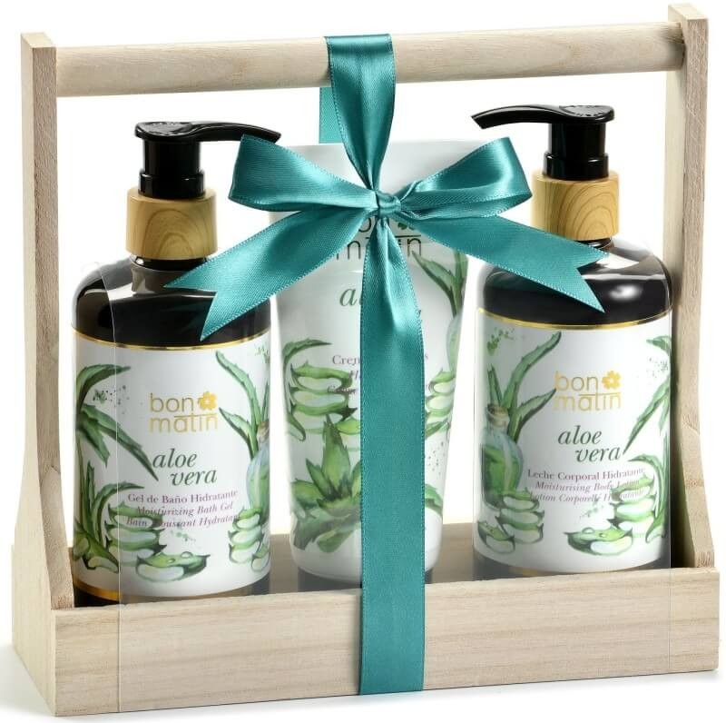 Bon Matin Cesta Baño Natural Bandeja De Madera