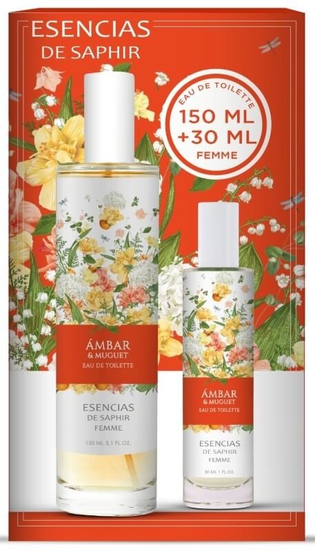 Esencias de Saphir Ámbar & Muguet 150 ml + 30 ml - La Fragancia Femenina de Elegancia Floral