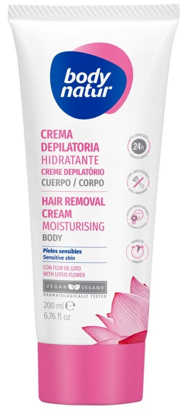 Bodynatur Crema Depilatoria Flor De Loto Pieles Sensible 200 ml