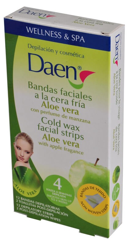 Daen Bandas Depilatorias Faciales Aloe 16 Unidades