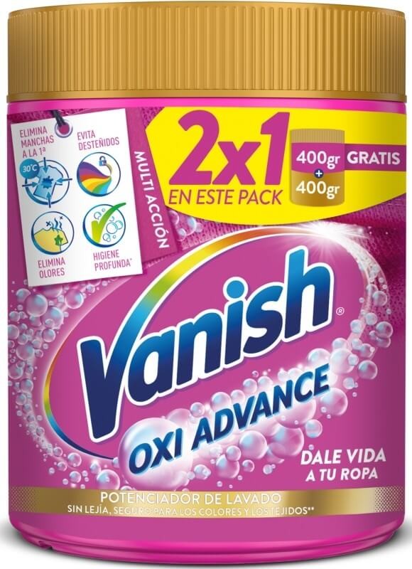 Vanish Quitamanchas Oxi Pink Advance 400 gr + 400 gr