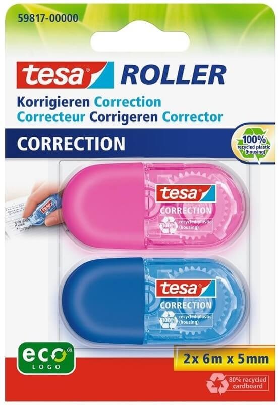 Tesa Mini Corrector Rollers 6 m X 5 mm 2 Unidades