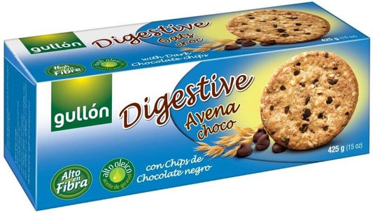 Gullón Galleta Digestive Avena con Chocolate 425 g - Deliciosas y Nutritivas