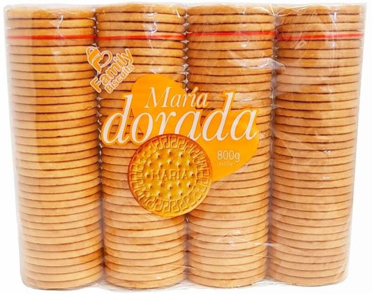 Family Biscuits Galleta María Dorada 4 x 200 gr - La Clásica Galleta de Siempre para Toda la Familia