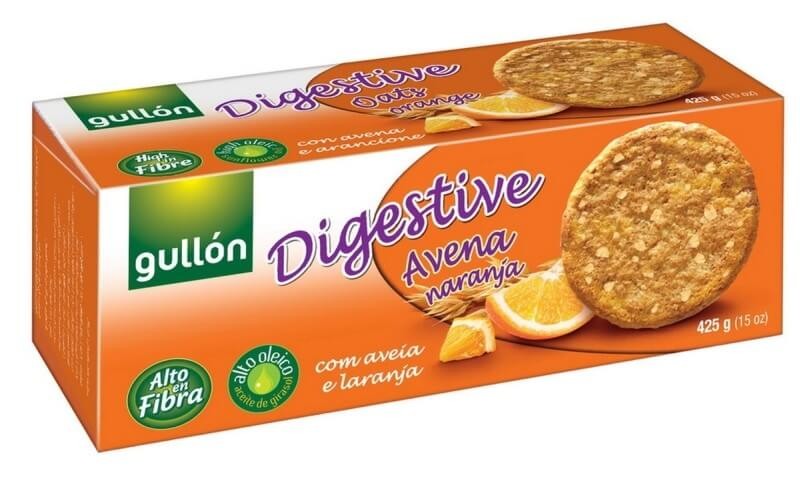 Gullón Galleta Digestive Avena con Naranja 425 g - Sabor y Fibra en Cada Bocado