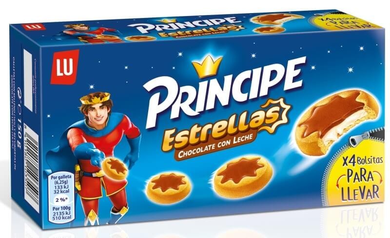 Principe Estrellas 150g – Galletas de Chocolate con Leche, Divertidas y Deliciosas