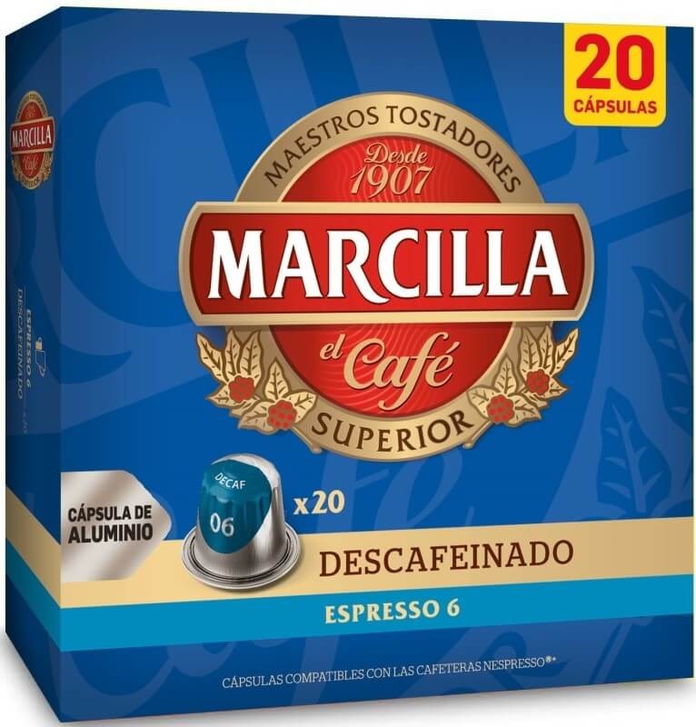 Marcilla Café Descafeinado Para Nespresso 20 Cápsulas