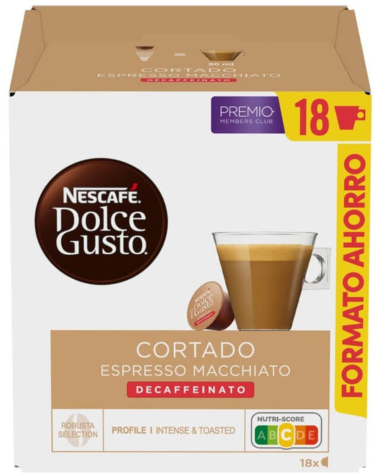 Dolce Gusto Café Cortado Descafeinado 18 Cápsulas