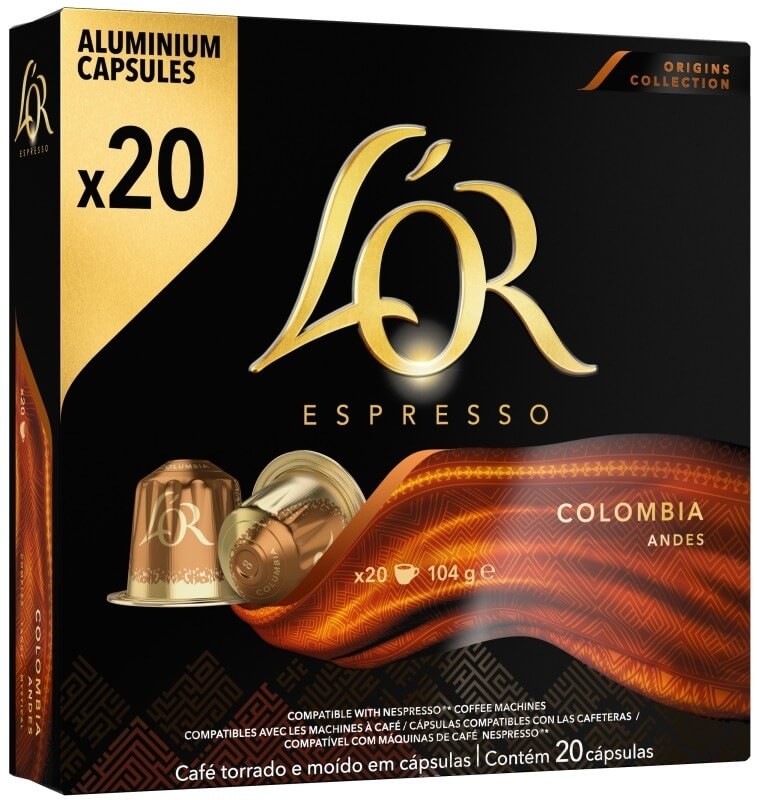 L'OR Espresso Colombia Andes 20 Cápsulas - Un Viaje al Corazón del Café Colombiano