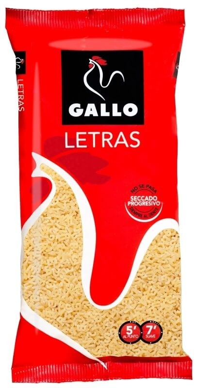 Gallo Pasta Letras 250G - La Pasta Divertida y Nutritiva para Toda la Familia