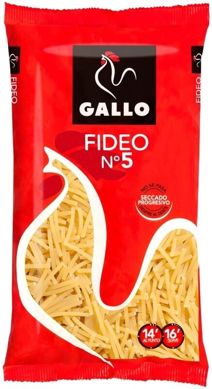 Gallo Fideo Nº5 250 g - Pasta de Calidad para tus Recetas Caseras