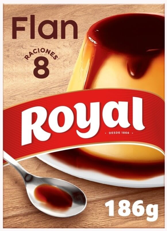 Royal Flan Con Azúcar 8 Sobres 186 gr