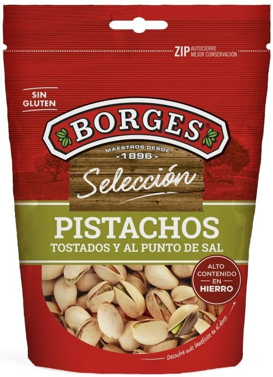 Borges Pistachos Tostados y al Punto de Sal 80G – El Snack Natural, Saludable y Sabroso que te Acompaña Siempre