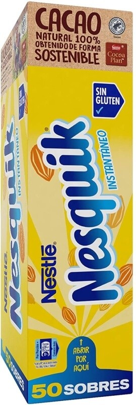 Nestlé Nesquik Cacao Soluble Instantáneo 50 Sobres