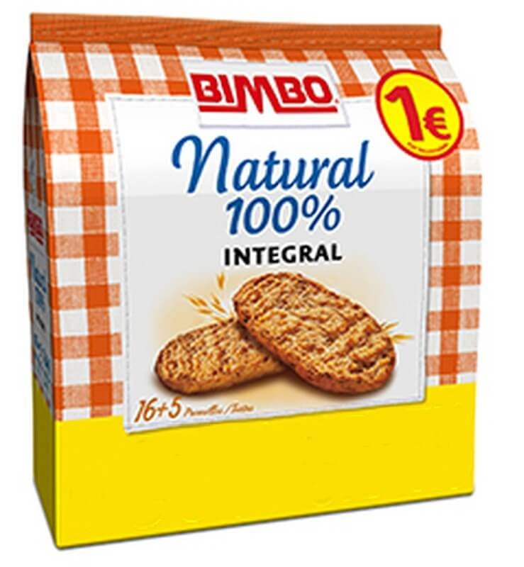 Bimbo Pan Tostado Natural 100% Panecillo Integral 180 gr