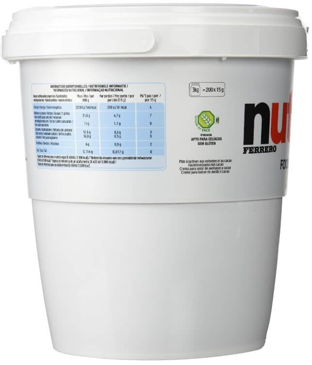 Nutella Crema de Avellanas 3 kg - El Auténtico Sabor de Nutella en Formato Profesional