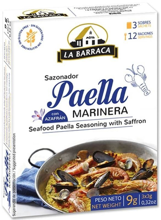 La Barraca Sazonador Paella Marinera 3 Sobres x 3 gr