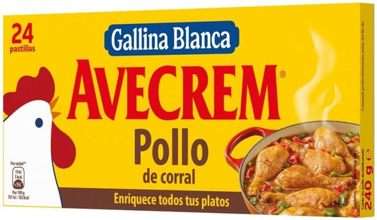 Avecrem Gallina Blanca Pollo de Corral 24 Pastillas - Enriquecen tus Platos