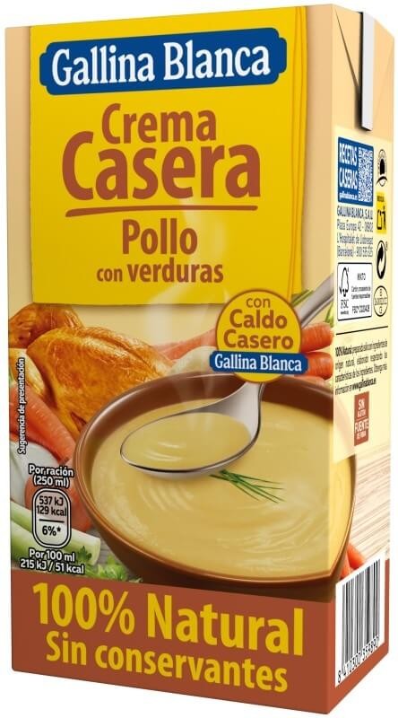 Gallina Blanca Crema De Pollo Con Verduras 500 ml