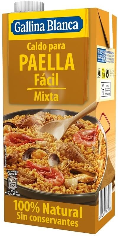 Gallina Blanca Caldo para Paella Fácil Mixta 1L
