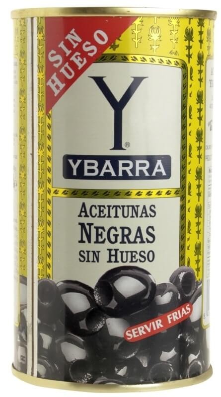 Ybarra Aceitunas Negras Sin Hueso 350 g - Perfectas para Tus Platos Favoritos