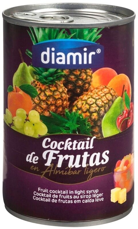 Diamir Cocktail de Frutas en Almíbar Ligero 500G – La Combinación Perfecta de Sabor y Frescura