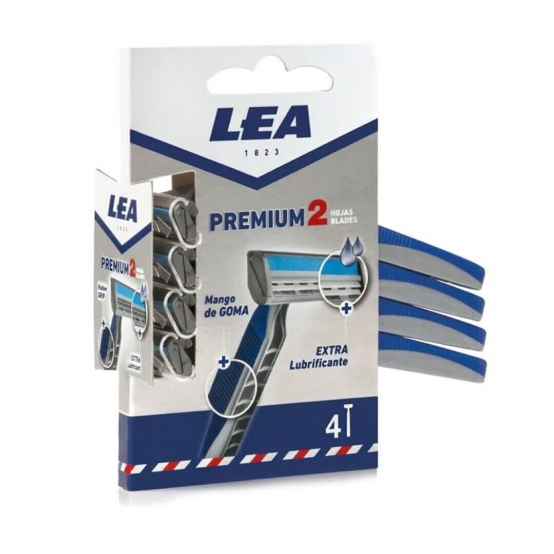 LEA Premium Cuchillas de Afeitar 2 Hojas 4 uds
