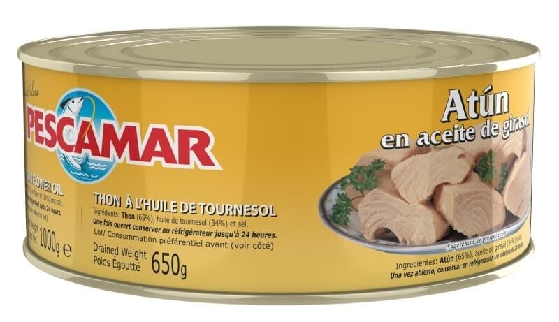 Pescamar Atún En Aceite Vegetal 1000 gr