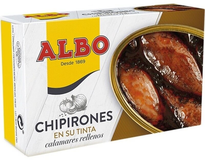 Albo Chipirones en su Tinta 112 g - Sabor Gourmet del Mar