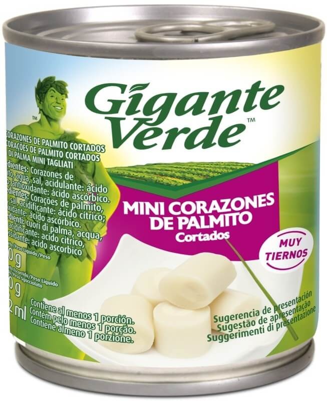 Gigante Verde Mini Corazones de Palmito Cortados 200 g – Extra Tiernos y Listos para Servir