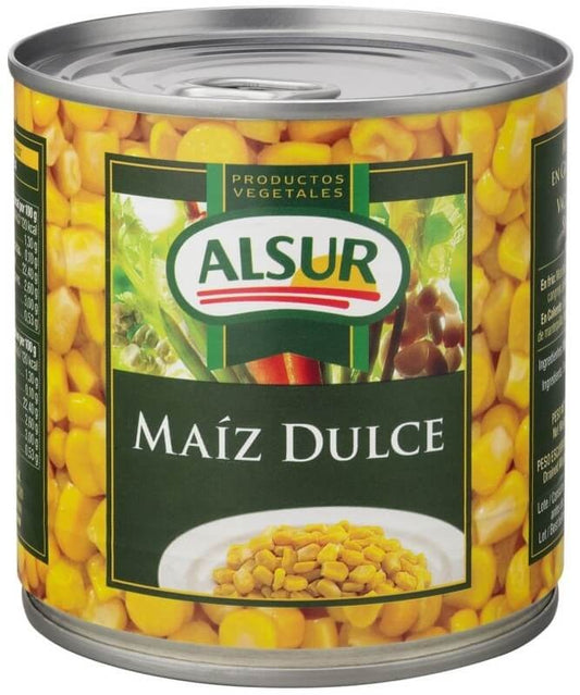 Alsur Maíz Dulce Lata Peso Neto 340 gr Peso Escurrido 285 gr