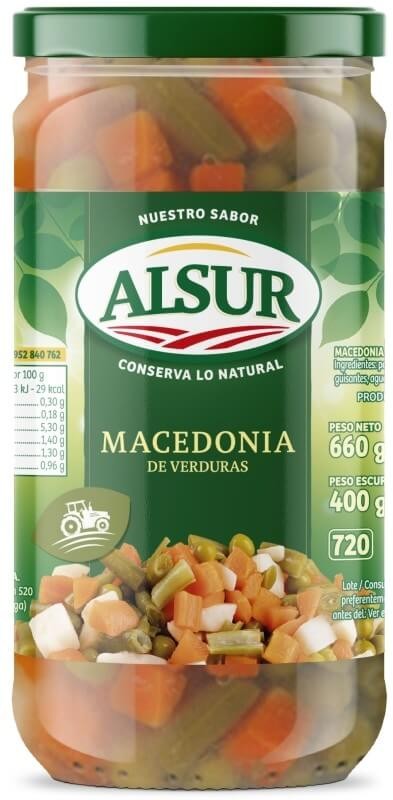 Alsur Macedonia De Verduras Frasco 660 gr