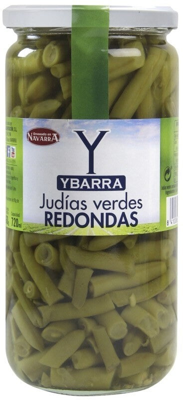Ybarra Judías Verdes Redondas Frasco Peso Neto 660 gr Peso Escurrido 400 gr
