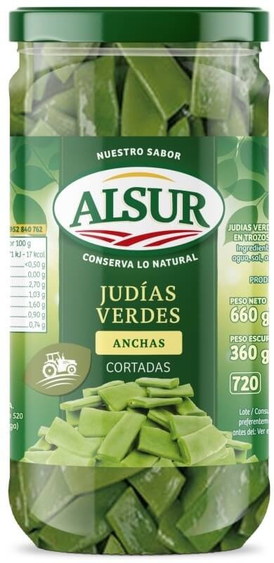 Alsur Judías Verdes Ancha Frasco 660 gr