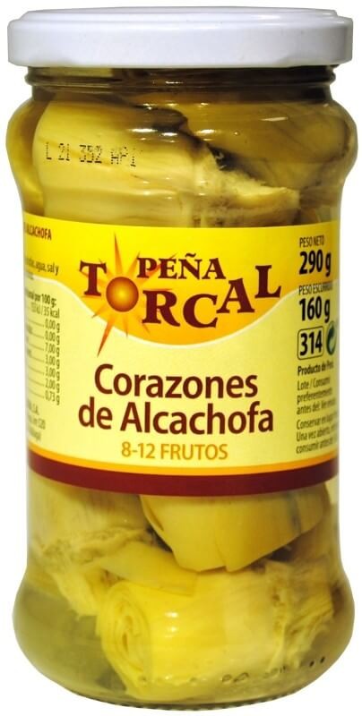 Peñatorcal Alcachofa 812 Frasco Peso Neto 290 gr Peso Escurrido 160 gr