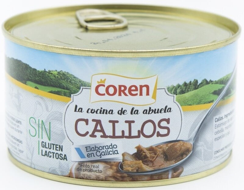 Coren Callos La Cocina de la Abuela Lata 380g – El Sabor de la Tradición Gallega Sin Gluten ni Lactosa