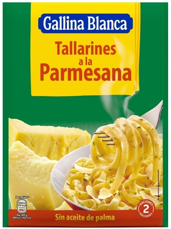 Gallina Blanca Tallarines a La Parmesana 2 Raciones