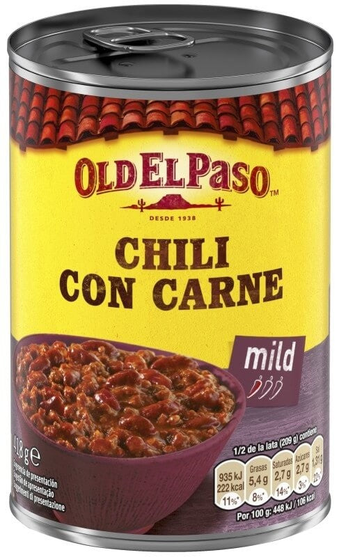 Old El Paso Chili con Carne 418G – El Auténtico Sabor Tex-Mex