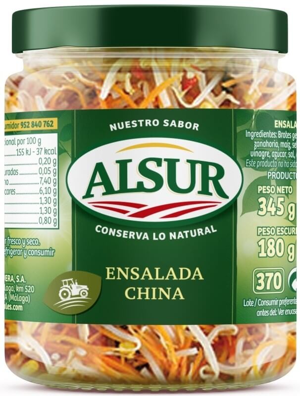 Alsur Ensalada China 345G – Frescura Exótica y Natural Directa del Tarro