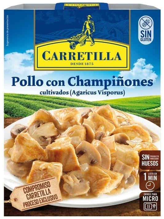 Carretilla Pollo con Champiñones 250g - Comida Rápida, Sana y Deliciosa para Tu Día a Día