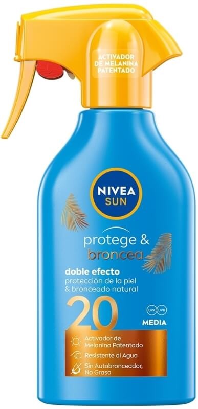 Nivea Loción Solar F20 Protege & Broncea Pistola 270 ml