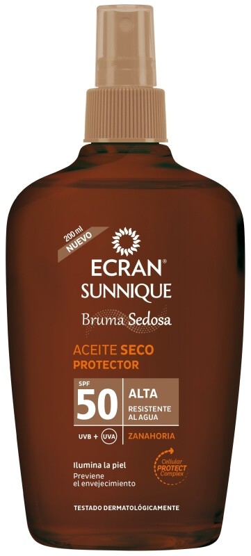 Ecran Aceite Bronceador F50 Zanahoria Spray 200 ml