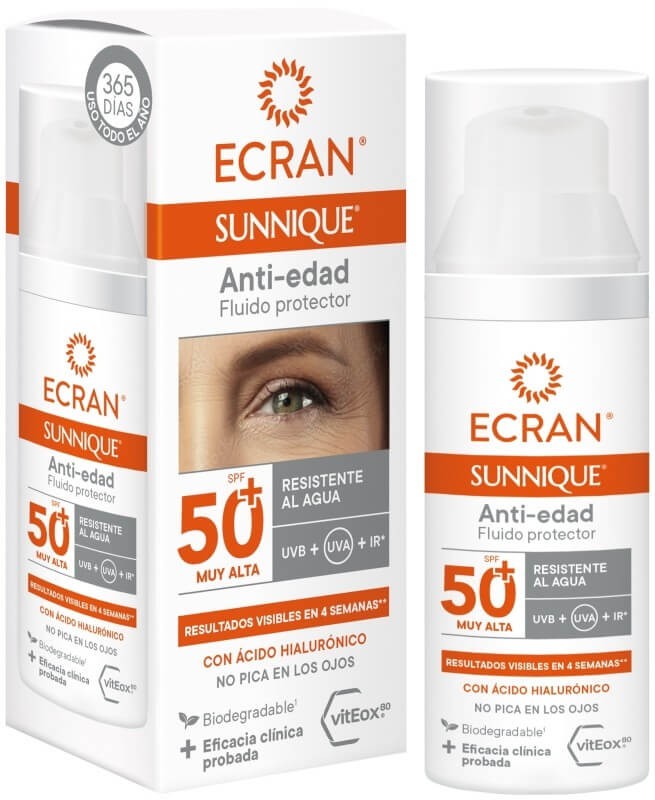 Ecran Loción Solar Facial Fluido F50 Anti-Arrugas 50 ml